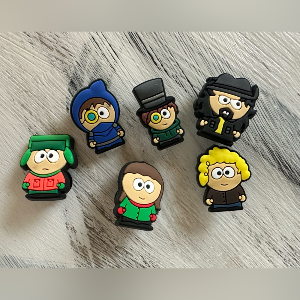 South park lot of 6 Croc Shoe Charms new